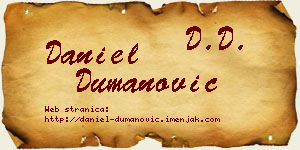 Daniel Dumanović vizit kartica